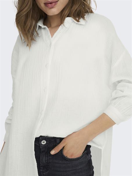 ONLTHYRA LIFE OVERSIZED SHIRT NOOS WVN cloud dancer