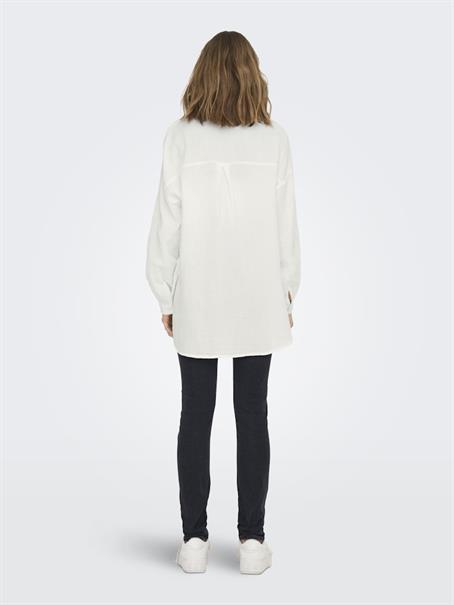 ONLTHYRA LIFE OVERSIZED SHIRT NOOS WVN cloud dancer