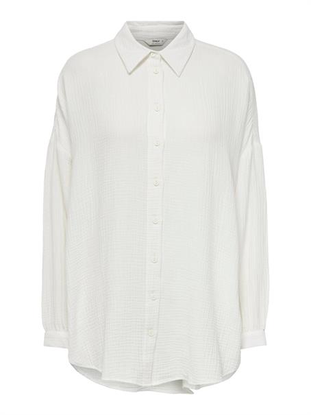 ONLTHYRA LIFE OVERSIZED SHIRT NOOS WVN cloud dancer