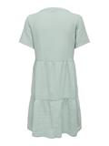 ONLTHYRA LIFE SS V-NECK DRESS WVN CS harbor gray