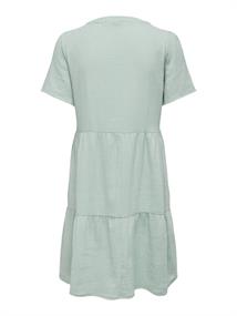 ONLTHYRA LIFE SS V-NECK DRESS WVN CS harbor gray
