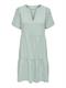ONLTHYRA LIFE SS V-NECK DRESS WVN CS harbor gray