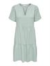 ONLTHYRA LIFE SS V-NECK DRESS WVN CS harbor gray