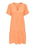 ONLTHYRA LIFE SS V-NECK DRESS WVN CS orange chiffon
