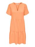 ONLTHYRA LIFE SS V-NECK DRESS WVN CS orange chiffon