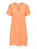 ONLTHYRA LIFE SS V-NECK DRESS WVN CS orange chiffon