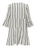 ONLTHYRA PEPLON DRESS AOP WVN cloud dancer