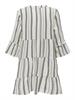 ONLTHYRA PEPLON DRESS AOP WVN cloud dancer