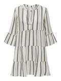 ONLTHYRA PEPLON DRESS AOP WVN cloud dancer