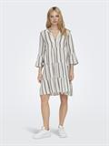 ONLTHYRA PEPLON DRESS AOP WVN cloud dancer