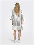 ONLTHYRA PEPLON DRESS AOP WVN cloud dancer