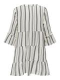 ONLTHYRA PEPLON DRESS AOP WVN cloud dancer