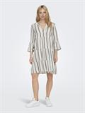 ONLTHYRA PEPLON DRESS AOP WVN cloud dancer