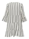 ONLTHYRA PEPLON DRESS AOP WVN cloud dancer