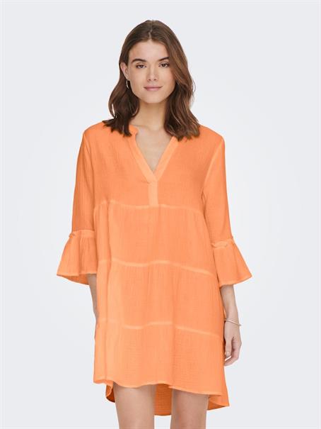 ONLTHYRA PEPLON DRESS NOOS WVN orange chiffon