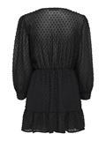 ONLTIVA L/S DOBBY WRAP DRESS NOOS WVN black