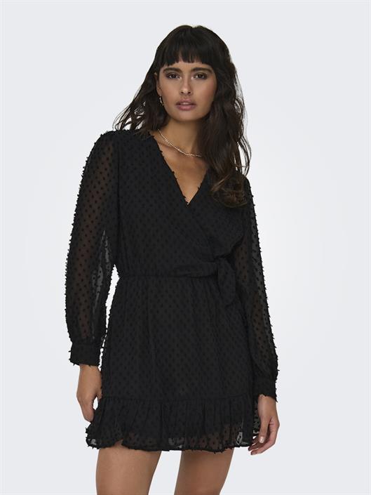 onltiva-l-s-dobby-wrap-dress-noos-wvn-black