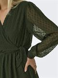 ONLTIVA L/S DOBBY WRAP DRESS NOOS WVN rosin