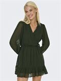 ONLTIVA L/S DOBBY WRAP DRESS NOOS WVN rosin