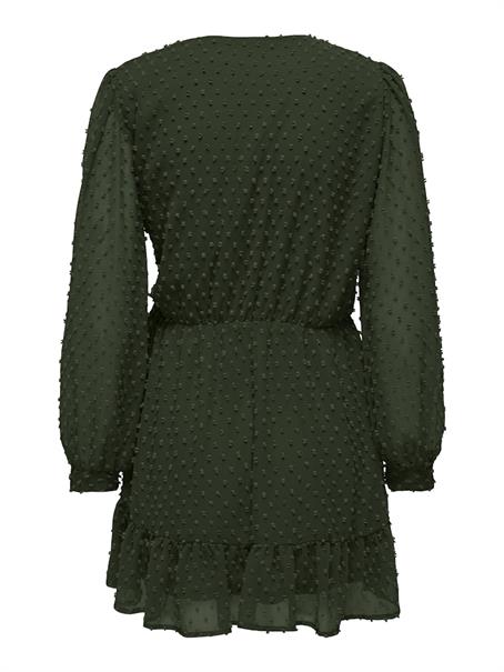ONLTIVA L/S DOBBY WRAP DRESS NOOS WVN rosin