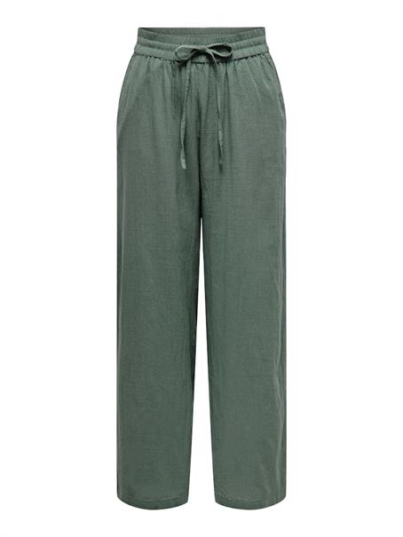 ONLTIZANA COTTON LOOSE PANTS WVN NOOS balsam green