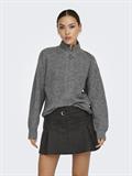 ONLTOKYO L/S ZIP CARDIGAN KNT dark grey melange