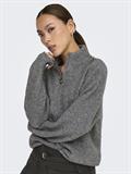 ONLTOKYO L/S ZIP CARDIGAN KNT dark grey melange