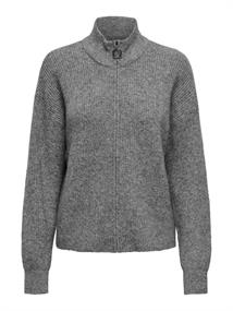 ONLTOKYO L/S ZIP CARDIGAN KNT dark grey melange