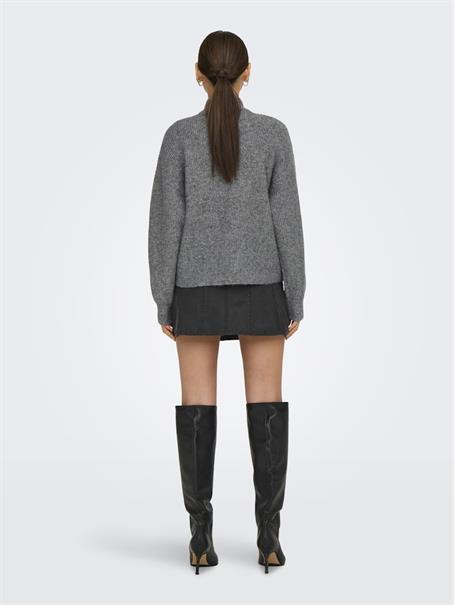 ONLTOKYO L/S ZIP CARDIGAN KNT dark grey melange