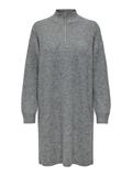 ONLTOKYO L/S ZIP DRESS KNT dark grey melange