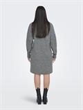 ONLTOKYO L/S ZIP DRESS KNT dark grey melange