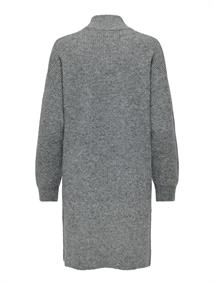 ONLTOKYO L/S ZIP DRESS KNT dark grey melange