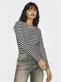 ONLTRISTA L/S BOATNECK TOP BOX JRS black