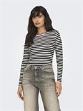 ONLTRISTA L/S BOATNECK TOP BOX JRS black