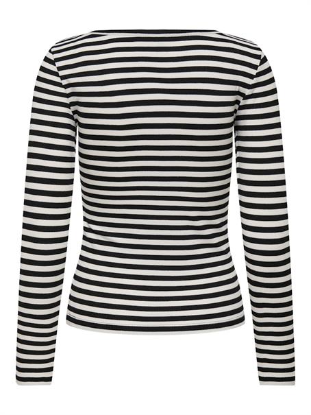 ONLTRISTA L/S BOATNECK TOP BOX JRS black