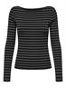 ONLTRISTA L/S BOATNECK TOP BOX JRS black
