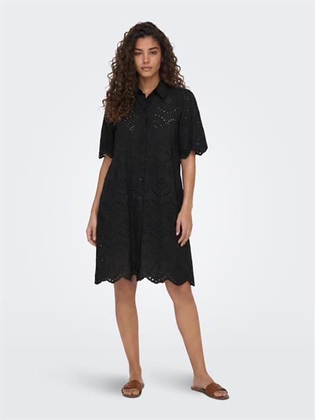 ONLVALAIS S/S DRESS WVN NOOS black