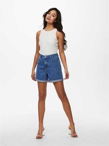 ONLVEGA HW MOM DNM SHORTS NOOS medium blue denim