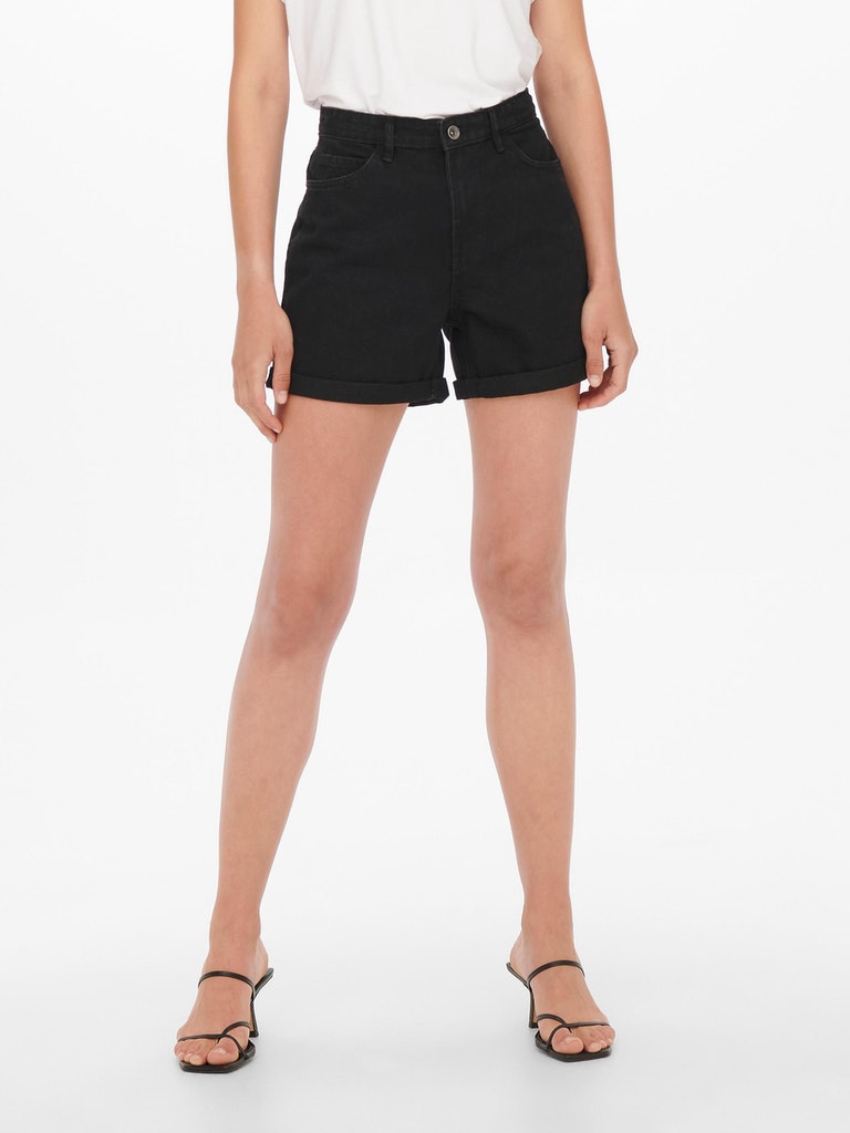 Only Damen kaufen ONLVEGA bequem HW MOM NOOS SHORTS Shorts bei kurz DNM blau online