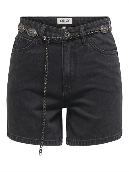 ONLVEGA HW WESTERN BELT DNM SHORTS BJ washed black