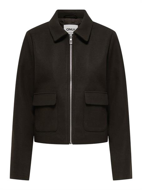 ONLVELA ZIP SHORT JACKET OTW NOOS chocolate torte