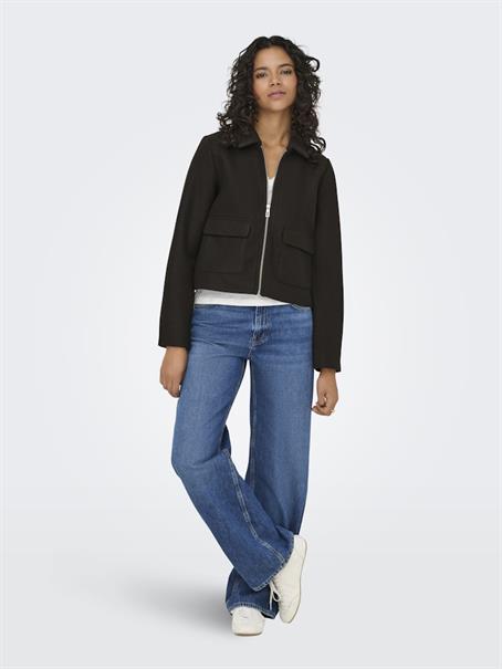 ONLVELA ZIP SHORT JACKET OTW NOOS chocolate torte