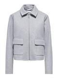ONLVELA ZIP SHORT JACKET OTW NOOS light grey melange
