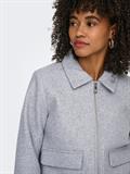 ONLVELA ZIP SHORT JACKET OTW NOOS light grey melange