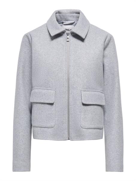 ONLVELA ZIP SHORT JACKET OTW NOOS light grey melange