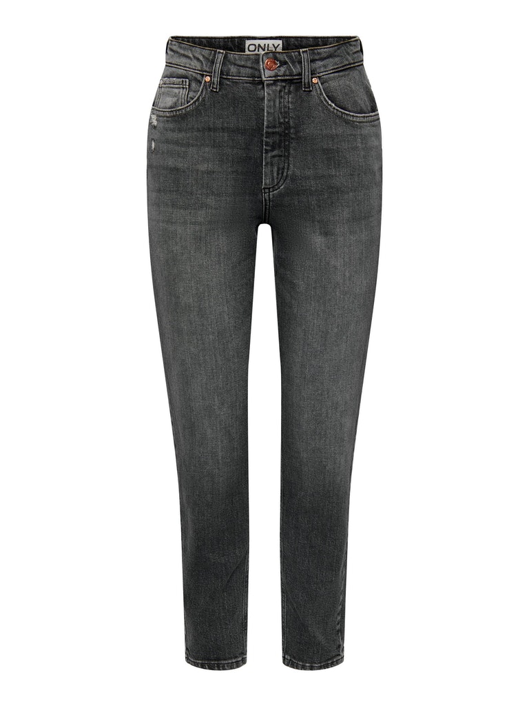 Only Damen Jeans 15266261 Dark Grey Denim - größe