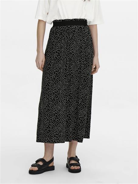 ONLVENEDIG AOP LIFE LONG SKIRT WVN NOOS black