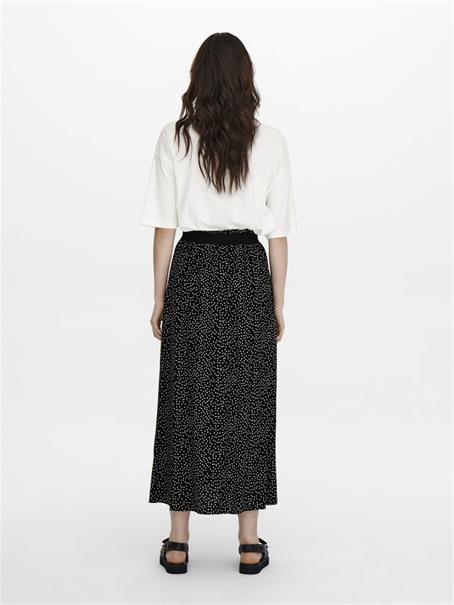 ONLVENEDIG AOP LIFE LONG SKIRT WVN NOOS black