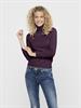 ONLVENICE LIFE LS ROLL PULLOVER KNT NOOS italian plum