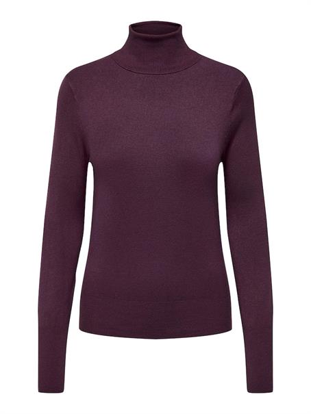 ONLVENICE LIFE LS ROLL PULLOVER KNT NOOS italian plum